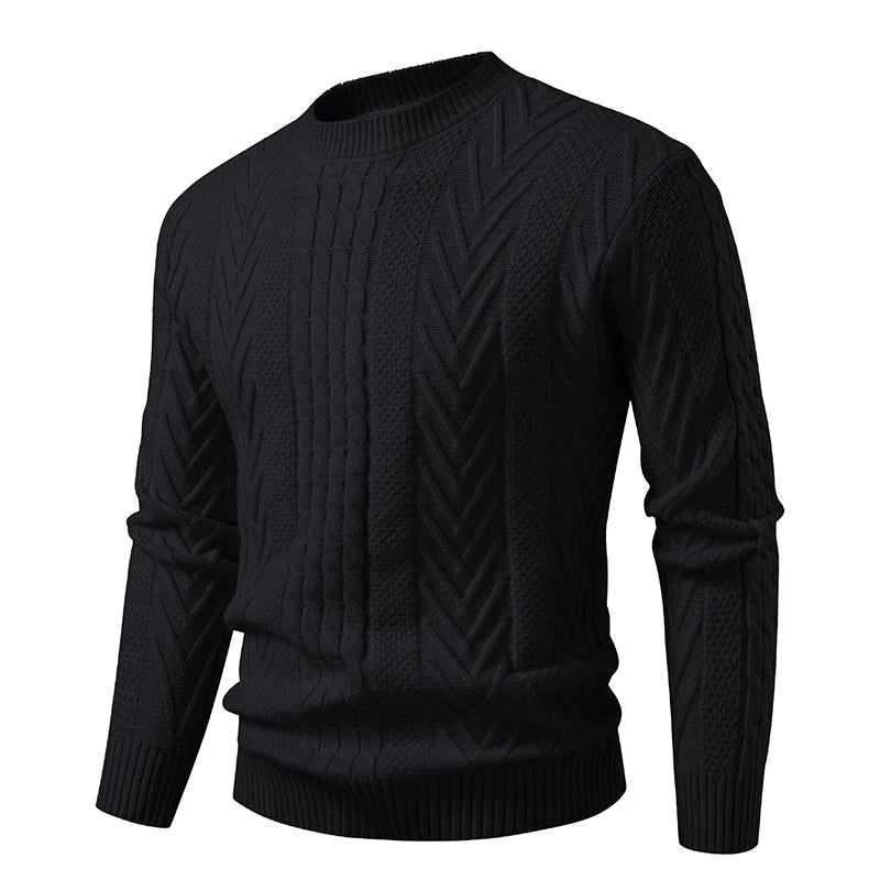 Autumn Winter Men's Fashion Knit Sweater Unisex O-Neck Knitted Pullovers Youthful Vitality Slim Fit Korean Style Casual Sweaters