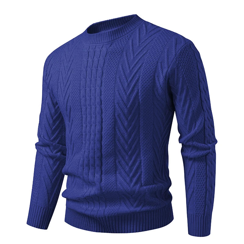 Autumn Winter Men's Fashion Knit Sweater Unisex O-Neck Knitted Pullovers Youthful Vitality Slim Fit Korean Style Casual Sweaters