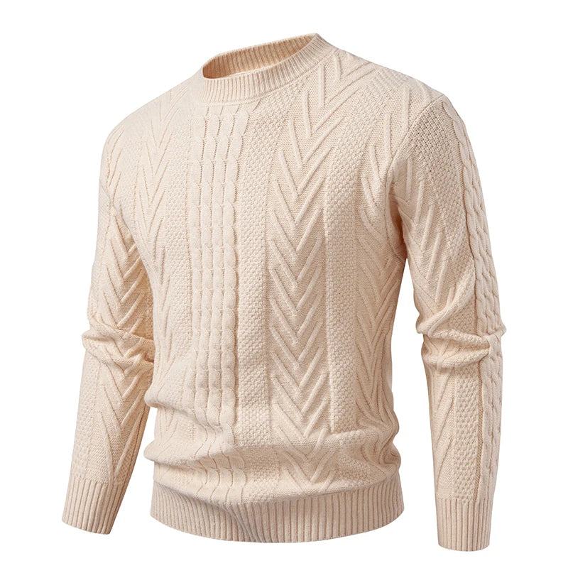 Autumn Winter Men's Fashion Knit Sweater Unisex O-Neck Knitted Pullovers Youthful Vitality Slim Fit Korean Style Casual Sweaters
