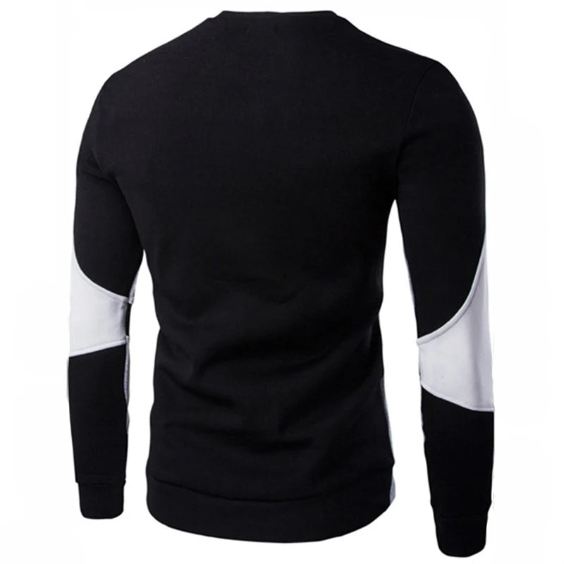 2025 Men's Sweatshirt Casual Fashion Hoodies Men Slim Fit Pullover Male Long Sleeve Streetwear Patchwork Quality Sweatshirts Men