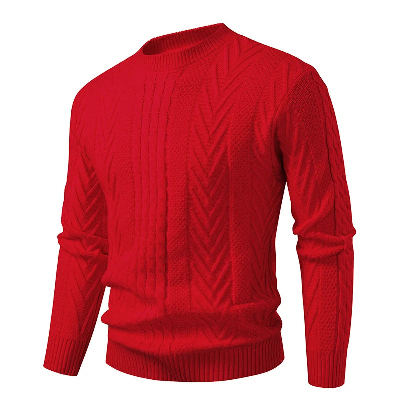 Autumn Winter Men's Fashion Knit Sweater Unisex O-Neck Knitted Pullovers Youthful Vitality Slim Fit Korean Style Casual Sweaters